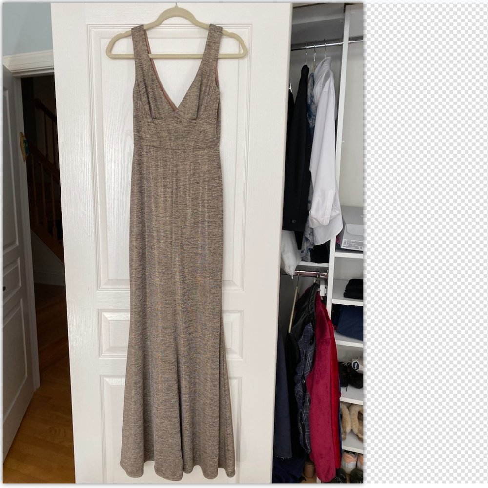 Gold Knit Formal Dress